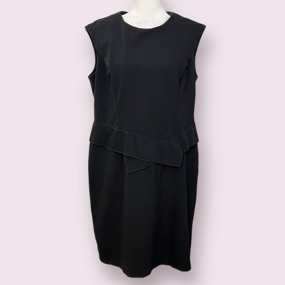 Lafayette 148 New York Black Sleeveless Midi Dress